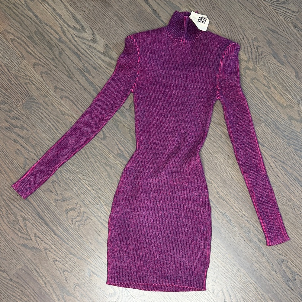 SER.O.YA Fuchsia Long Sleeve Dress